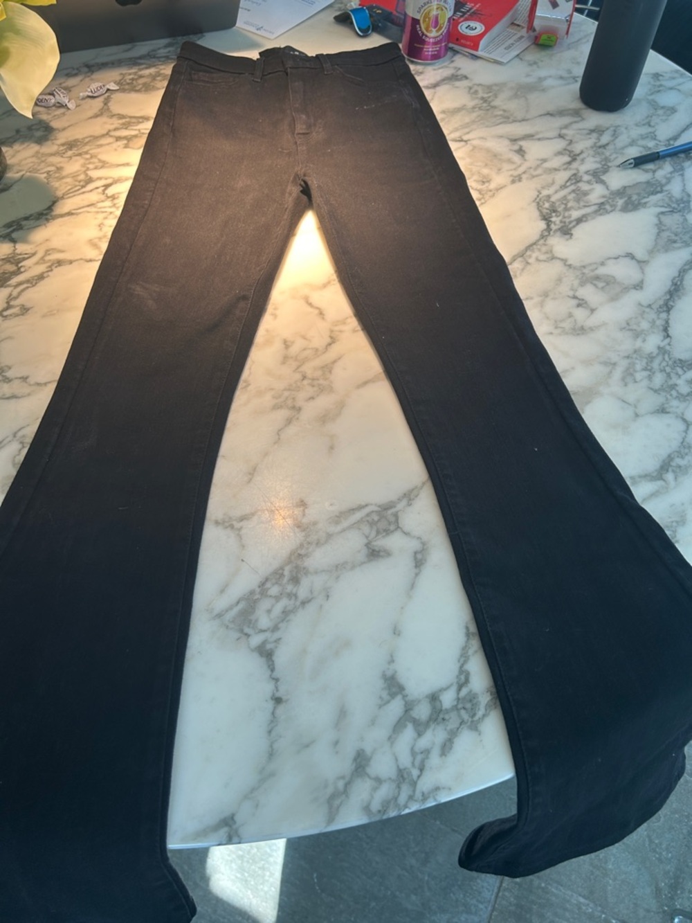7 For All Mankind Women's Black Flared Jeans